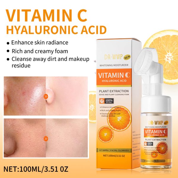 DR.WWP Vitamin C Facial Cleanser Review Brightening & Moisturizing Foam Cleanser