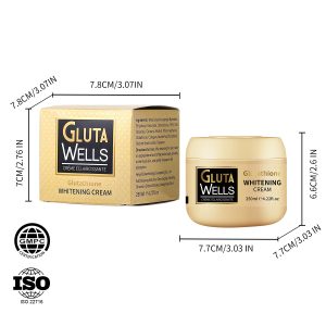Gluta Wells Glutathione Whitening Cream – Intensive Clarifying Face & Body Moisturizer (250ml)