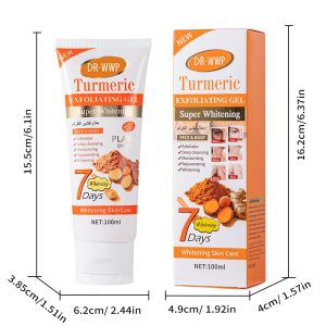 Turmeric Exfoliating Gel 100ml - Super Whitening Face & Body Exfoliator, OEM/ODM Accepted