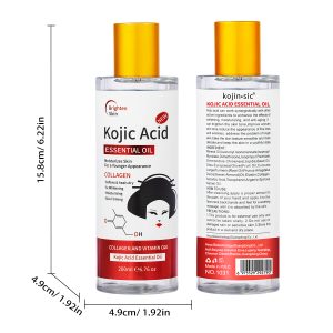Kojic Acid Essential Oil with Collagen & Vitamin C/E - Brightening & Skin Firming Body Oil, 200ml