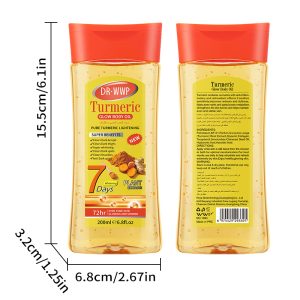 Turmeric Glow Body Oil - Fast Acting Dark Spot Corrector (Private Label Available) - 200ml