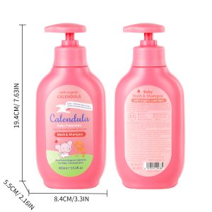 DR·WWP Organic Calendula Baby Wash & Shampoo - Tear-Free & Hypoallergenic - 450ml