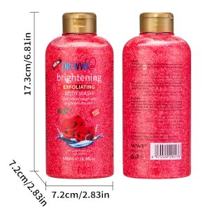 DR·WWP Rose Shower Gel Brightening Exfoliating Body Wash 500ml