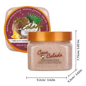 Coco Colada Shea Sugar Body Scrub 610g | Coconut Pineapple Exfoliating Moisturizing Scrub OEM Private Label Wholesale